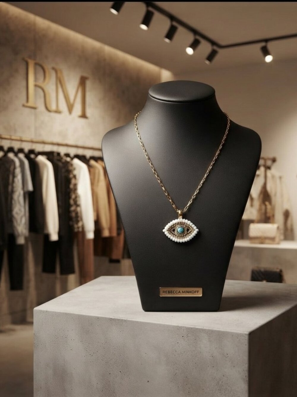 Rebecca Minkoff Evil Eye Necklace With Turquoise - Picture 2 of 7